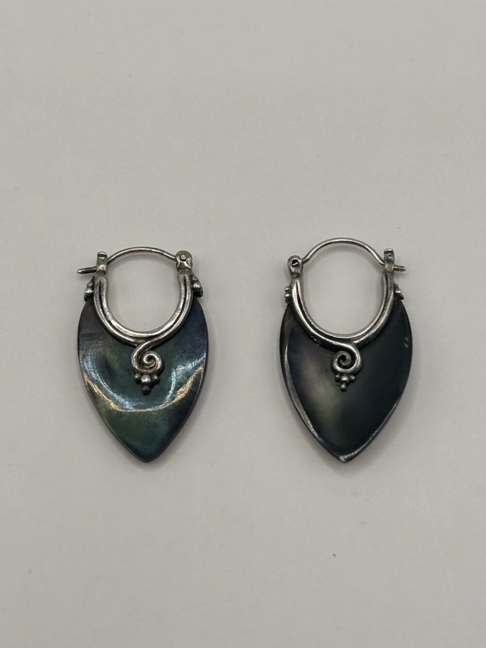 925 Sterling Silver Abalone Shell Earrings Jewelry Gift Women Tropical Holidays - Picture 3 of 15